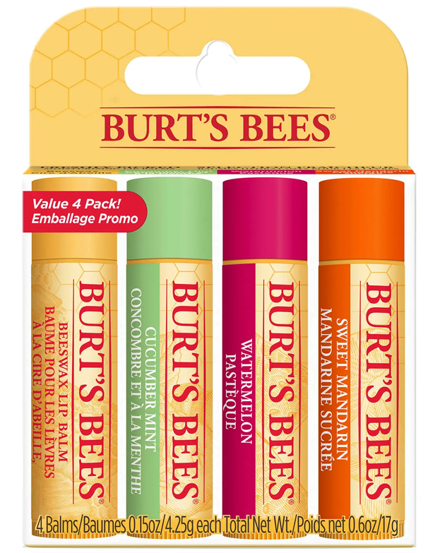 Burt's Bees Freshly Picked Lip Balms (4 x 4.25g)